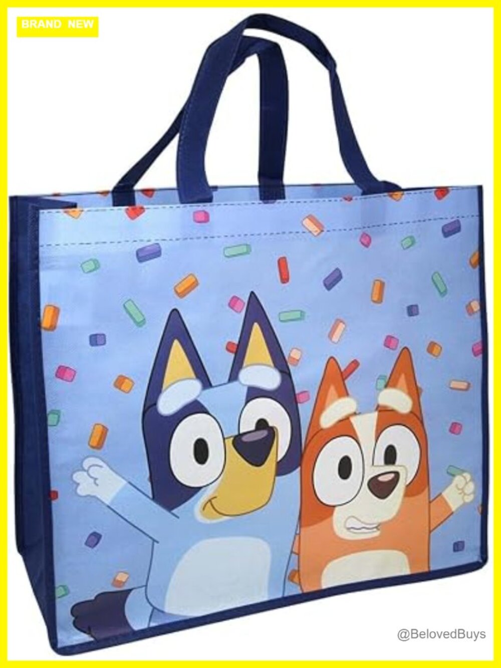 Bluey Bingo Large Eco Friendly Non Woven Tote Bag with Tags